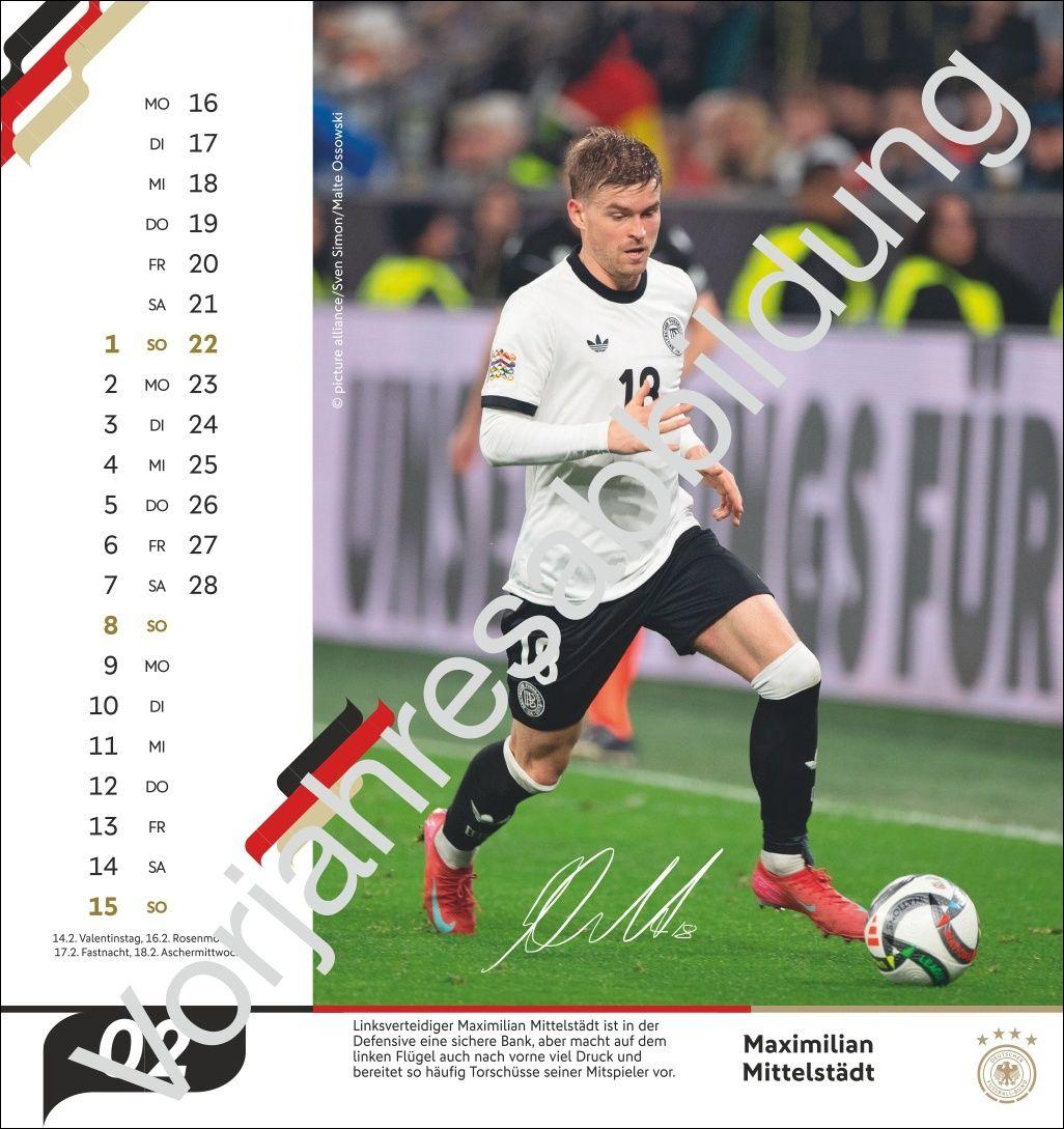 Beispielinhalt (Bild) DFB Männer Postkartenkalender 2027