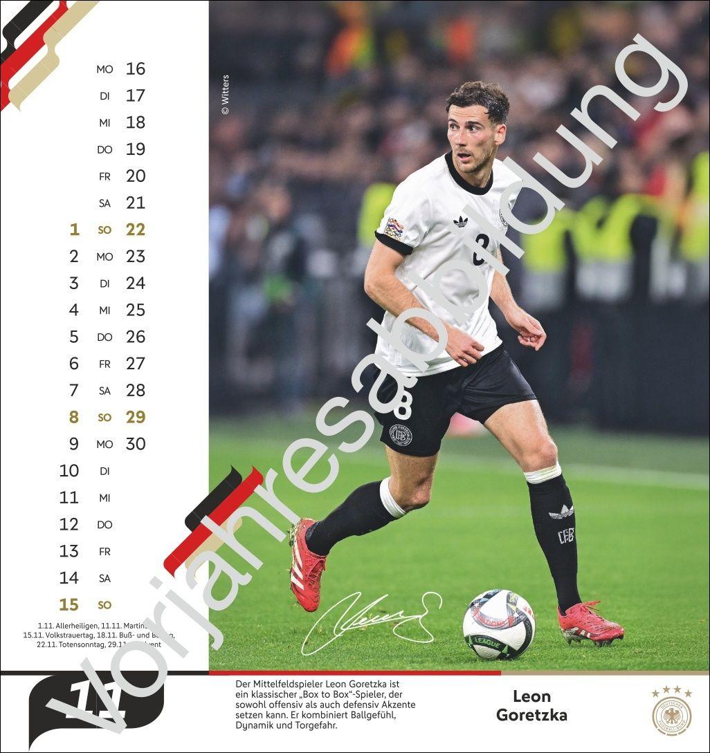 Beispielinhalt (Bild) DFB Männer Postkartenkalender 2027