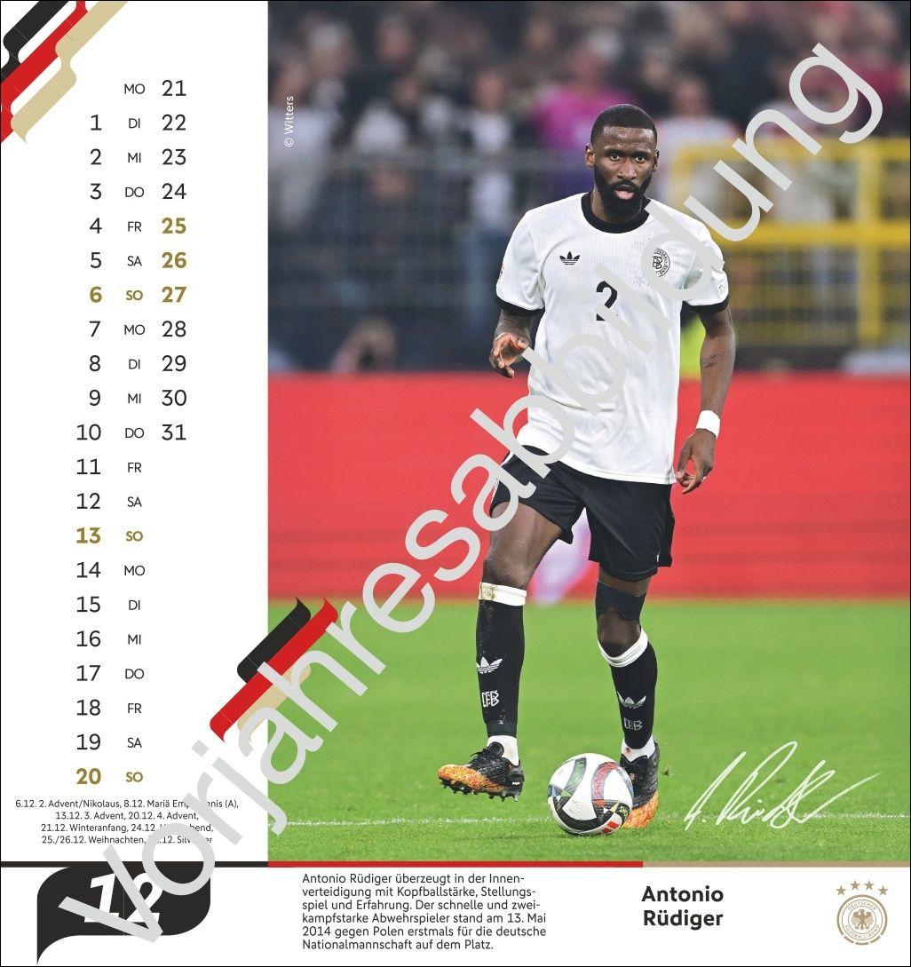 Beispielinhalt (Bild) DFB Männer Postkartenkalender 2027