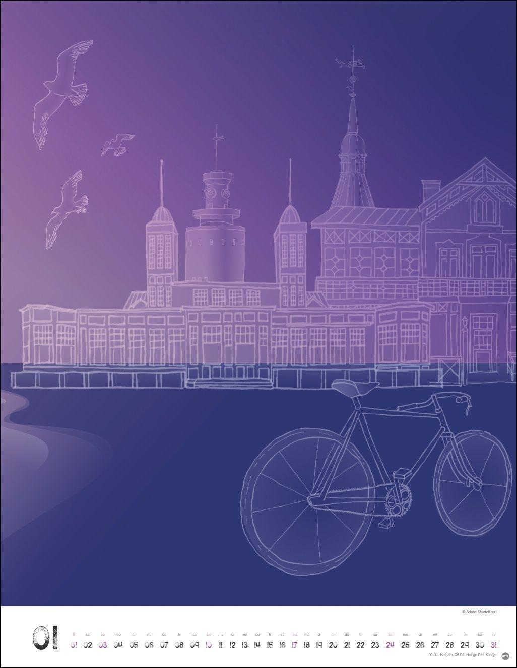 Beispielinhalt (Bild) Bike Art Posterkalender 2027