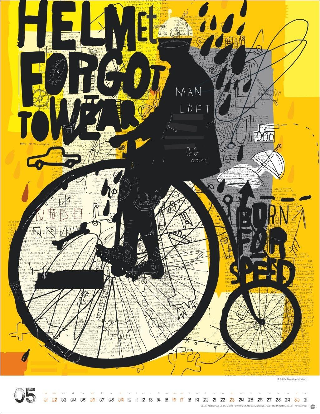 Beispielinhalt (Bild) Bike Art Posterkalender 2027