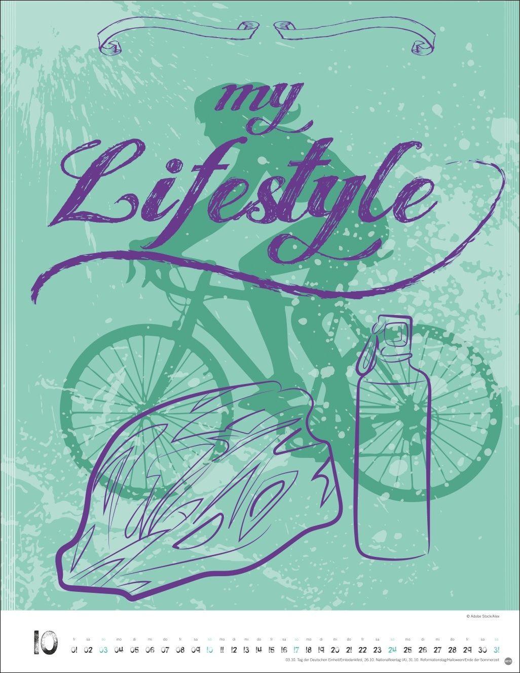 Beispielinhalt (Bild) Bike Art Posterkalender 2027