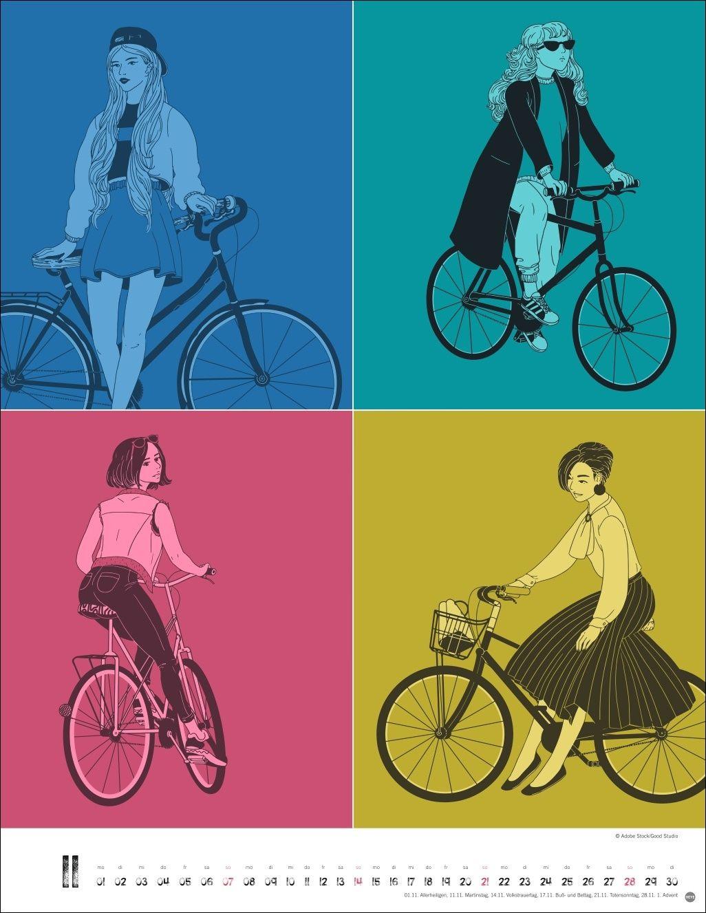 Beispielinhalt (Bild) Bike Art Posterkalender 2027