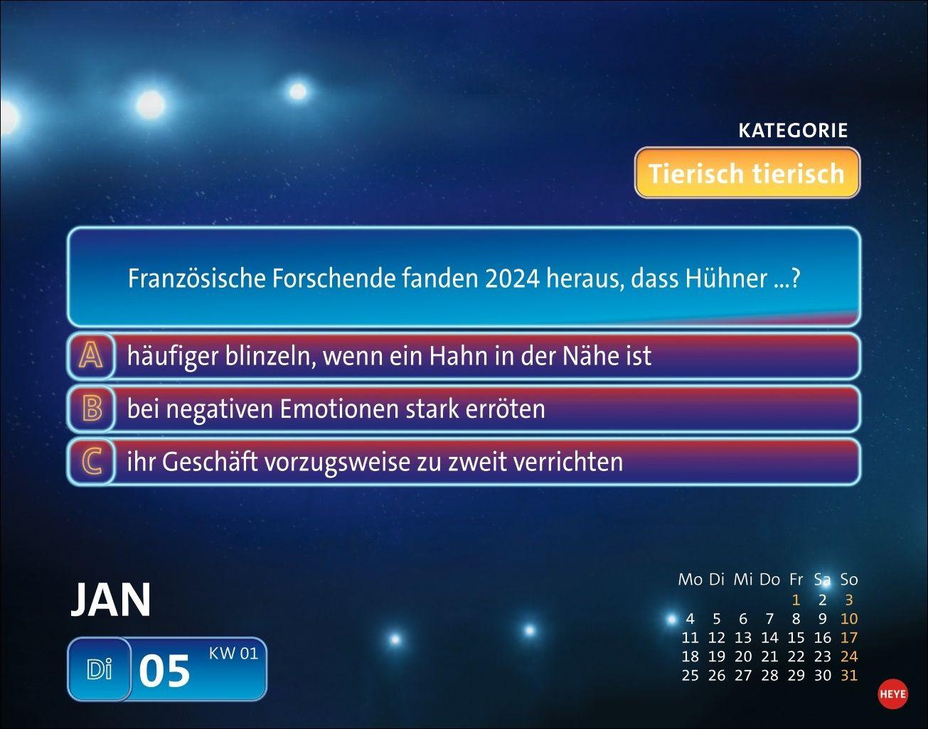Beispielinhalt (Bild) Wer weiß denn sowas? Tagesabreißkalender 2027
