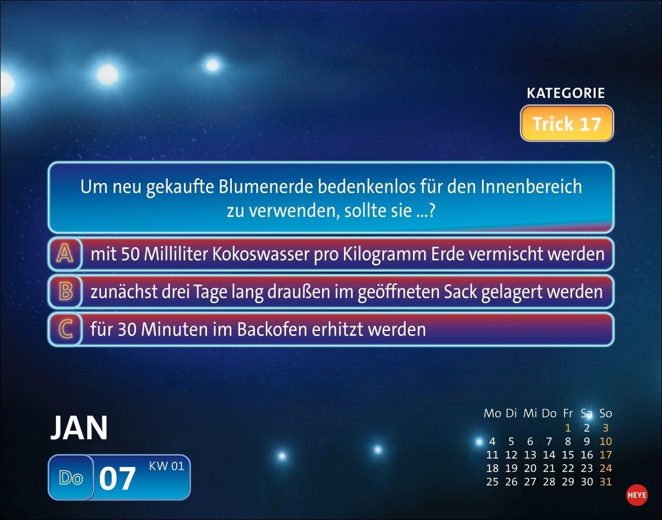 Beispielinhalt (Bild) Wer weiß denn sowas? Tagesabreißkalender 2027