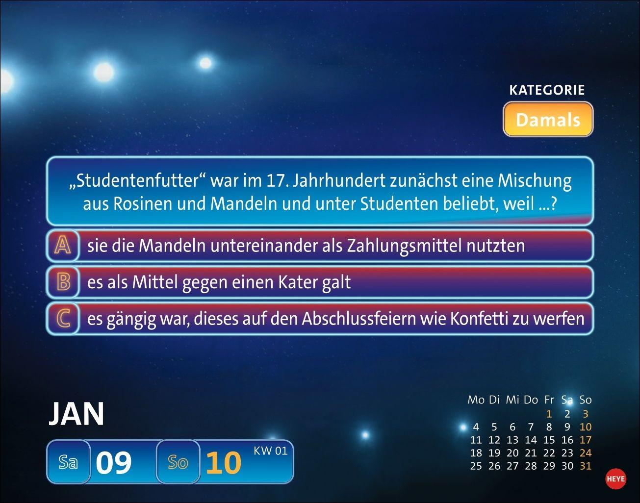 Beispielinhalt (Bild) Wer weiß denn sowas? Tagesabreißkalender 2027