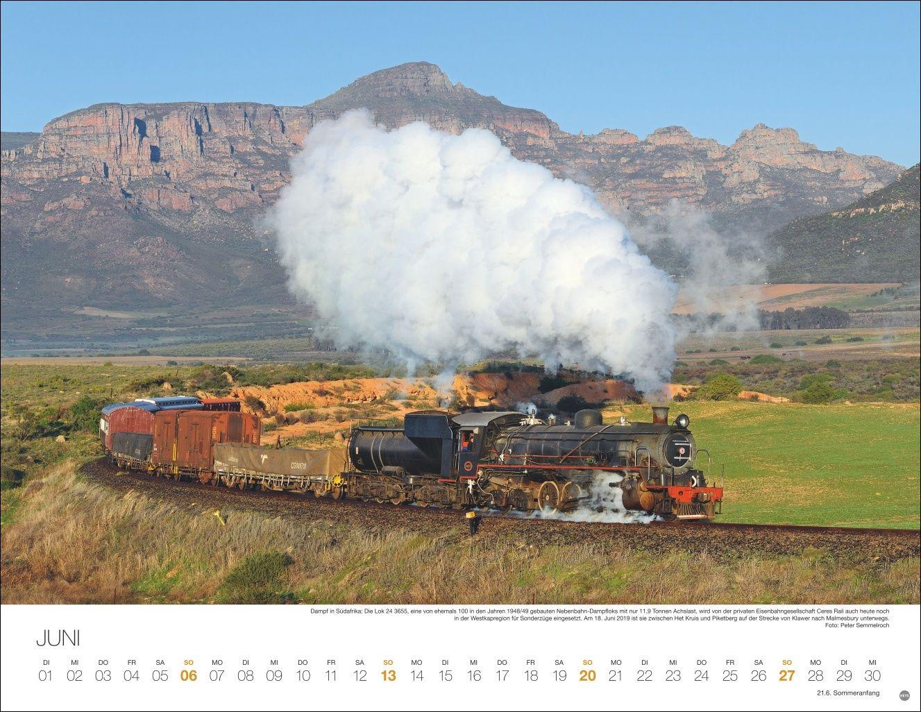 Beispielinhalt (Bild) Feurige Dampfloks Posterkalender 2027