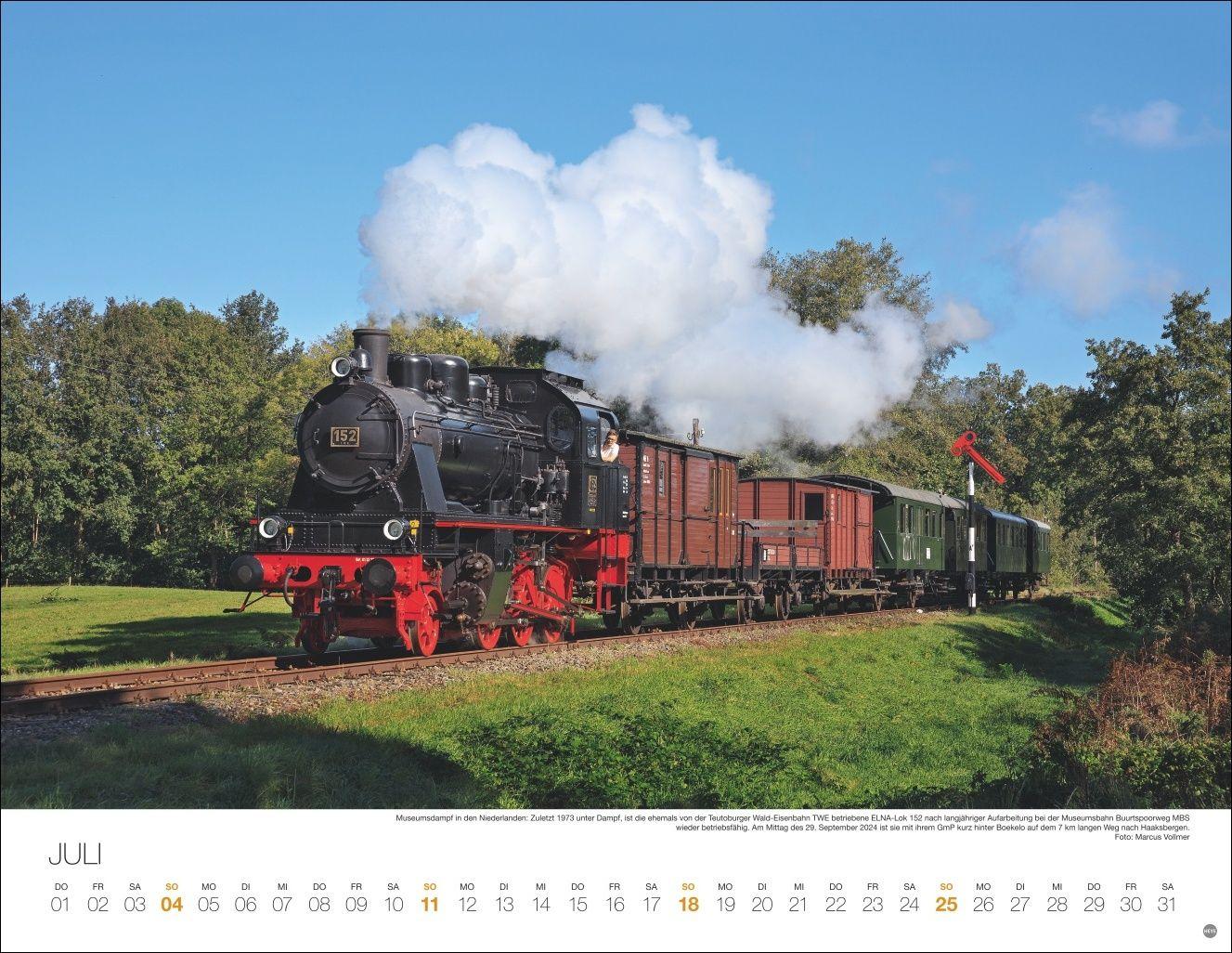 Beispielinhalt (Bild) Feurige Dampfloks Posterkalender 2027