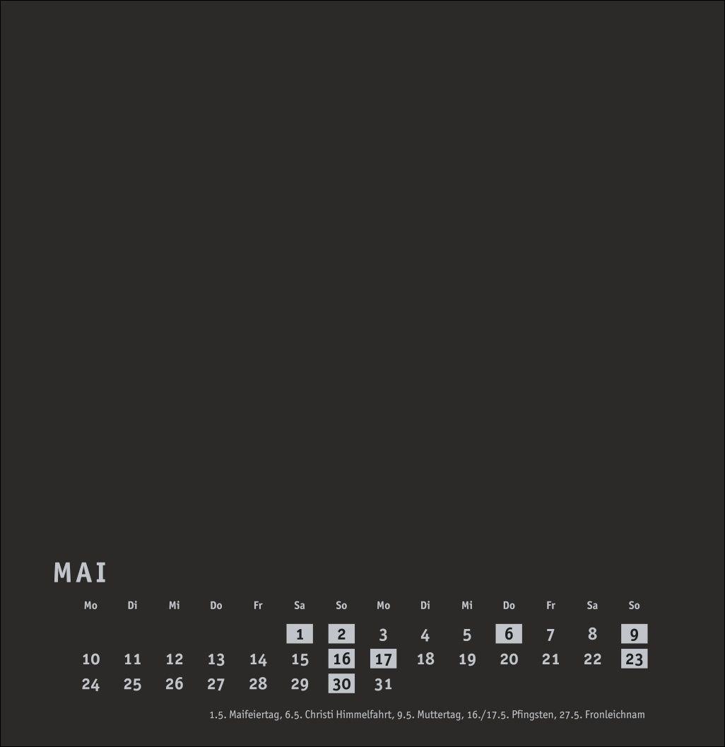 Beispielinhalt (Bild) Premium-Bastelkalender schwarz groß 2027