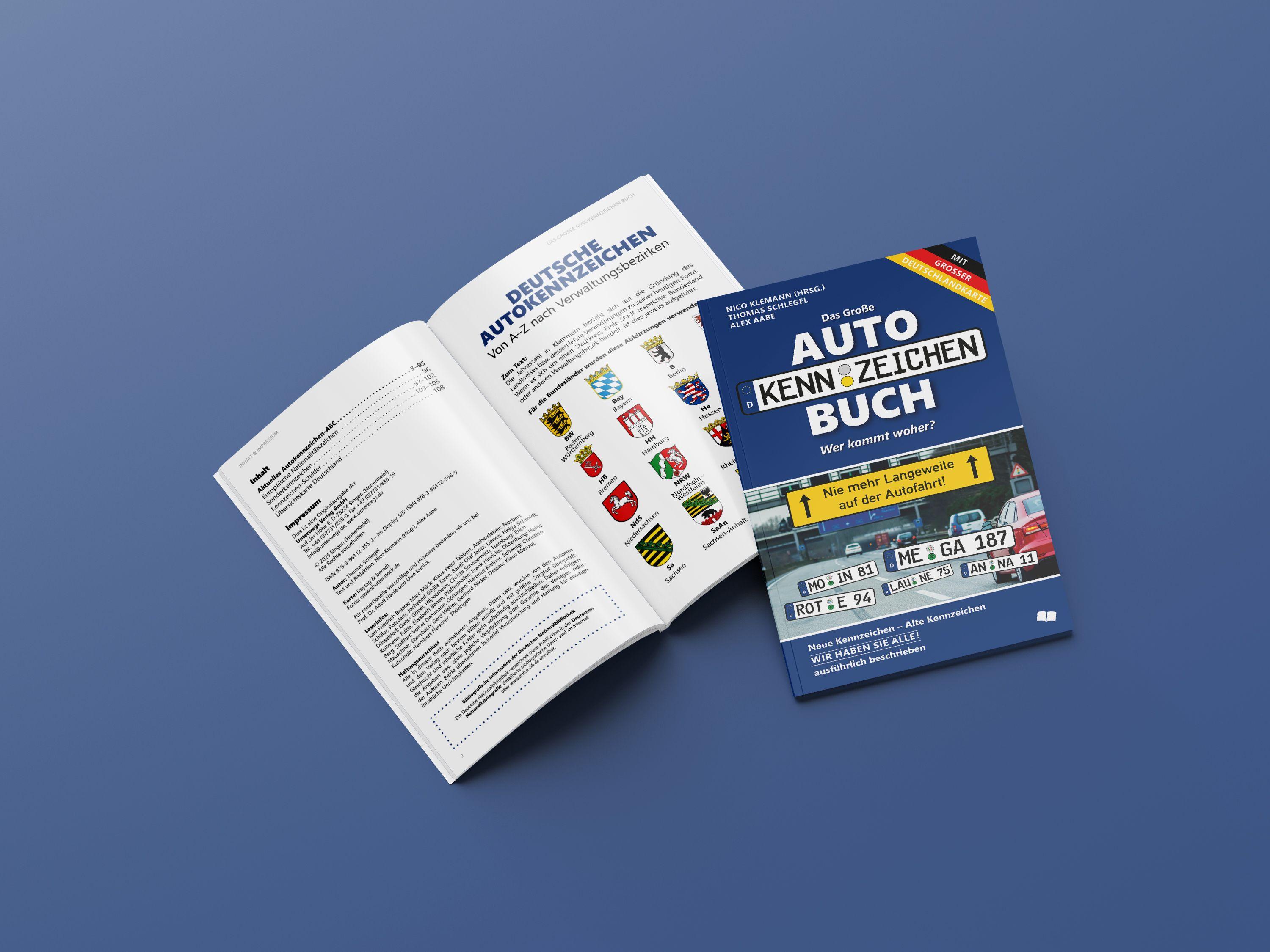 Beispielinhalt (Bild) 5er Pack: Das neue große Autokennzeichenbuch