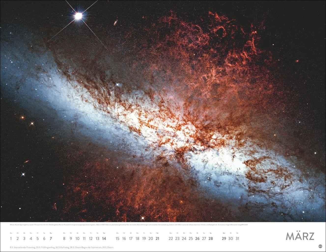 Beispielinhalt (Bild) Das Universum Posterkalender 2027