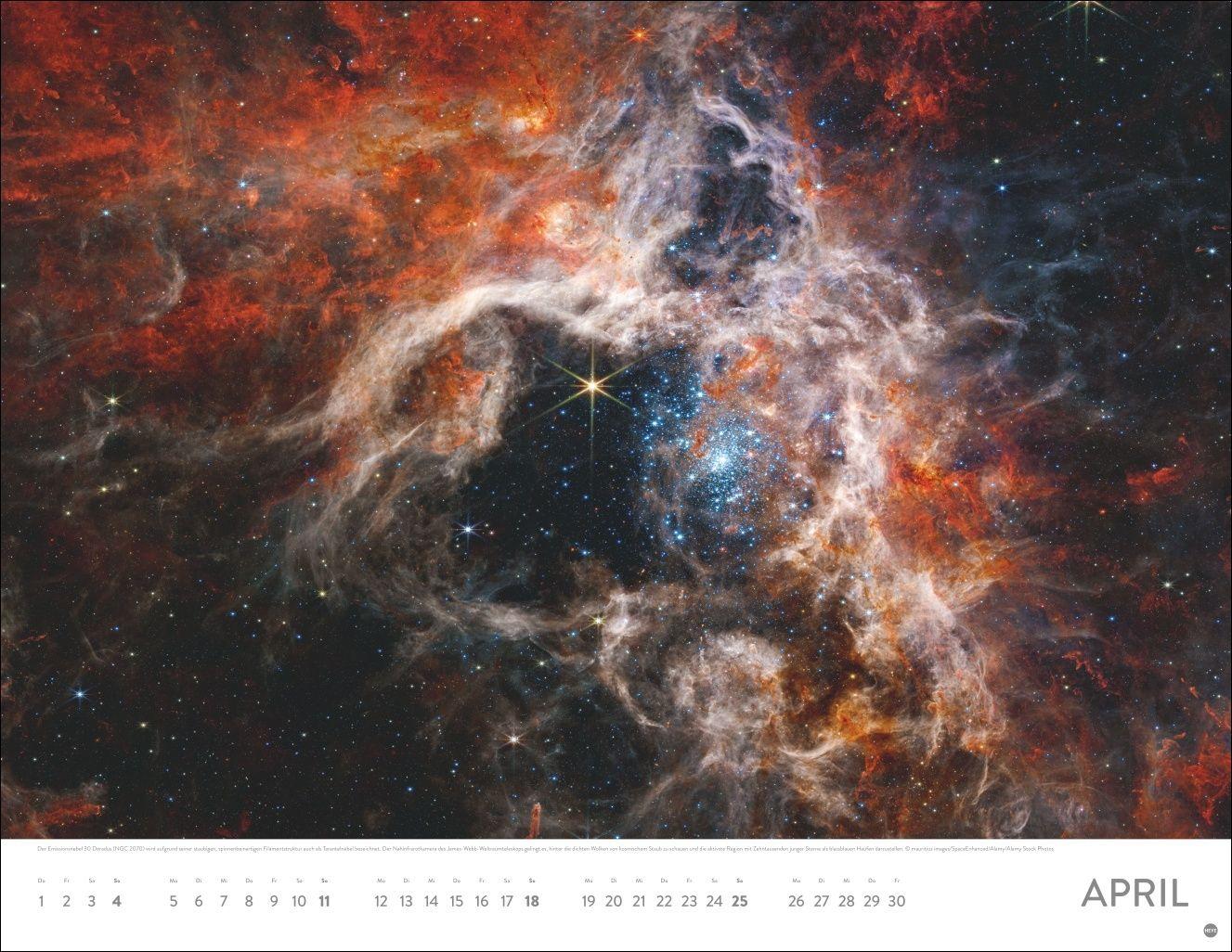 Beispielinhalt (Bild) Das Universum Posterkalender 2027