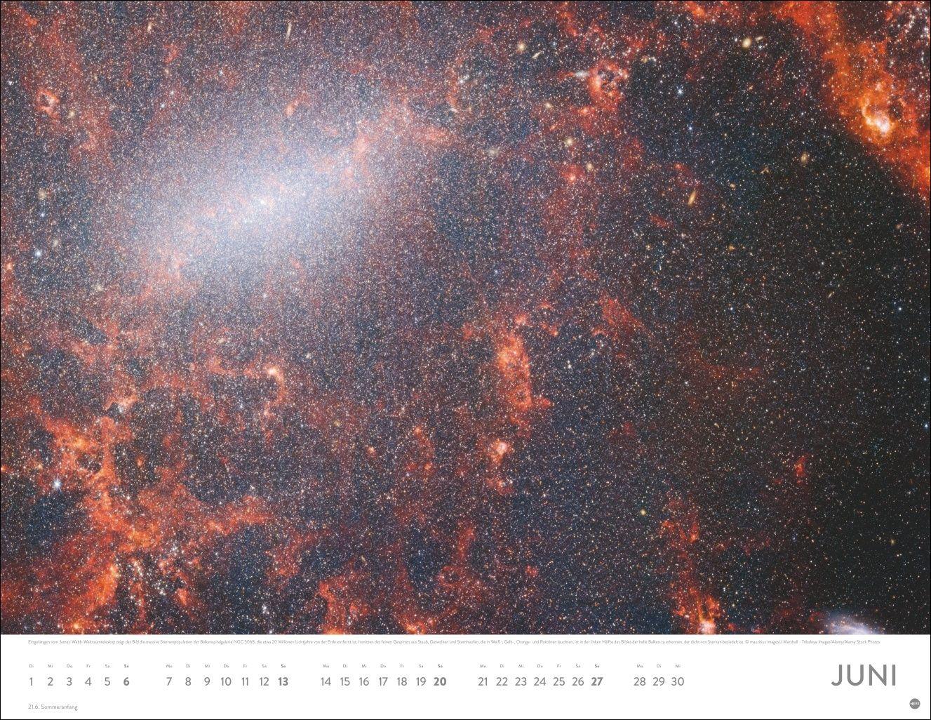 Beispielinhalt (Bild) Das Universum Posterkalender 2027