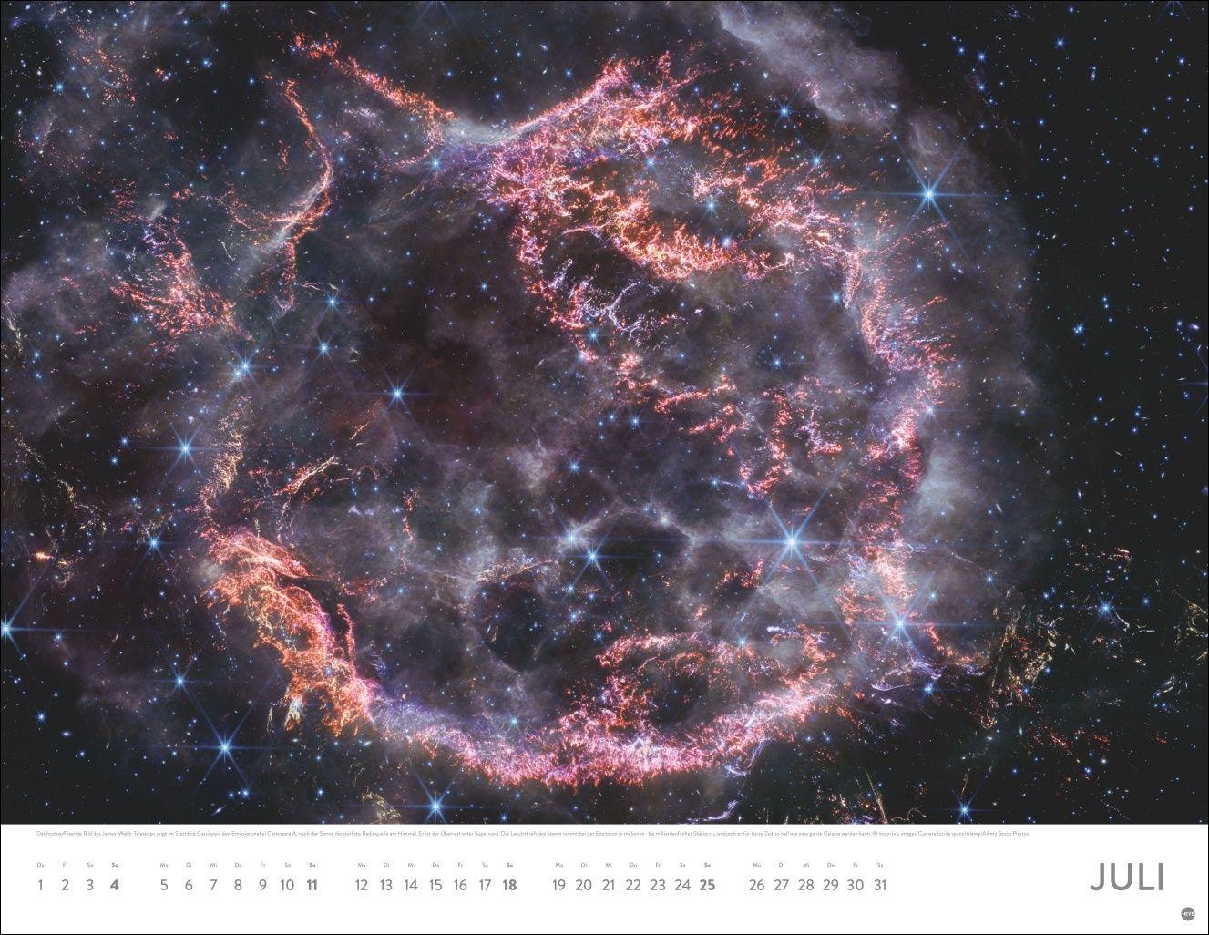 Beispielinhalt (Bild) Das Universum Posterkalender 2027