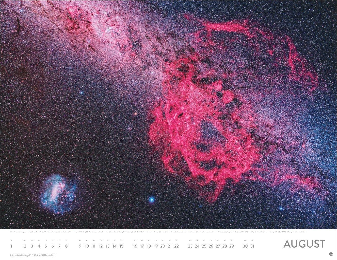 Beispielinhalt (Bild) Das Universum Posterkalender 2027