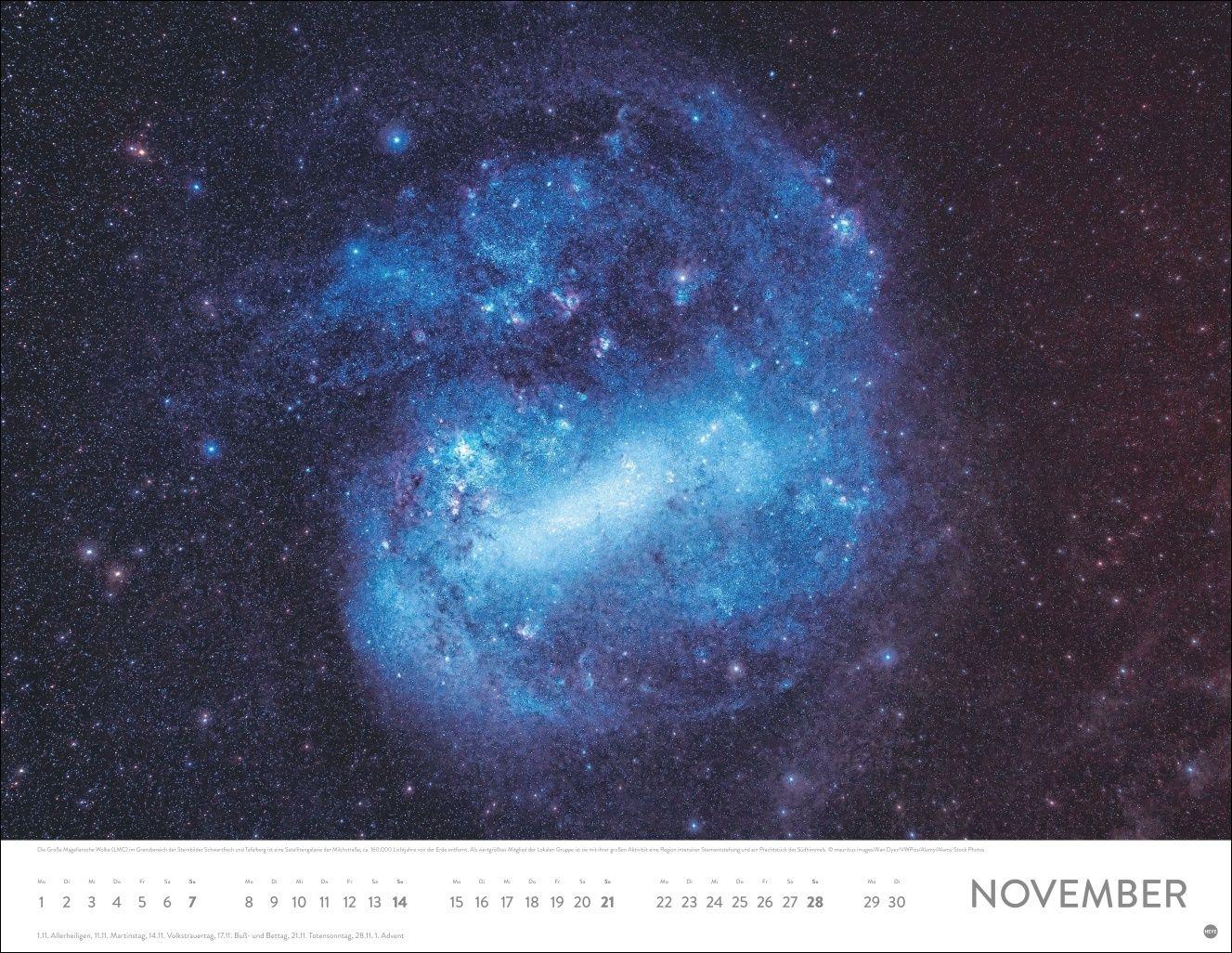 Beispielinhalt (Bild) Das Universum Posterkalender 2027