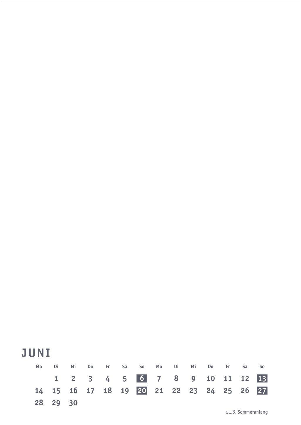 Beispielinhalt (Bild) Premium-Bastelkalender weiß A4 2027