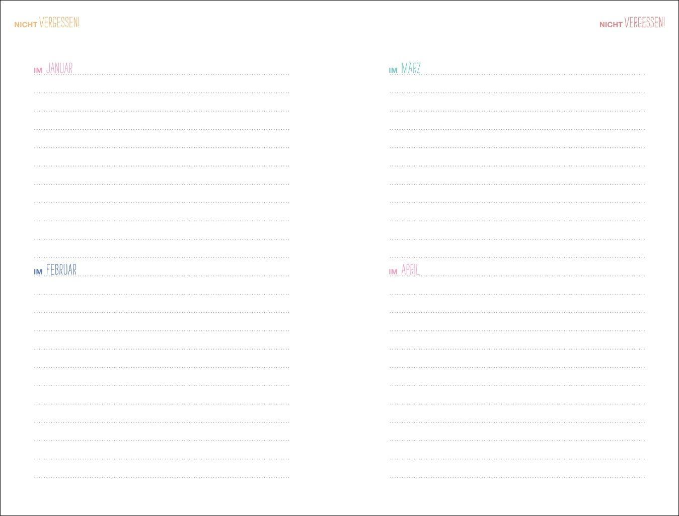 Beispielinhalt (Bild) Mama AG Familienplaner Buch A5 2027