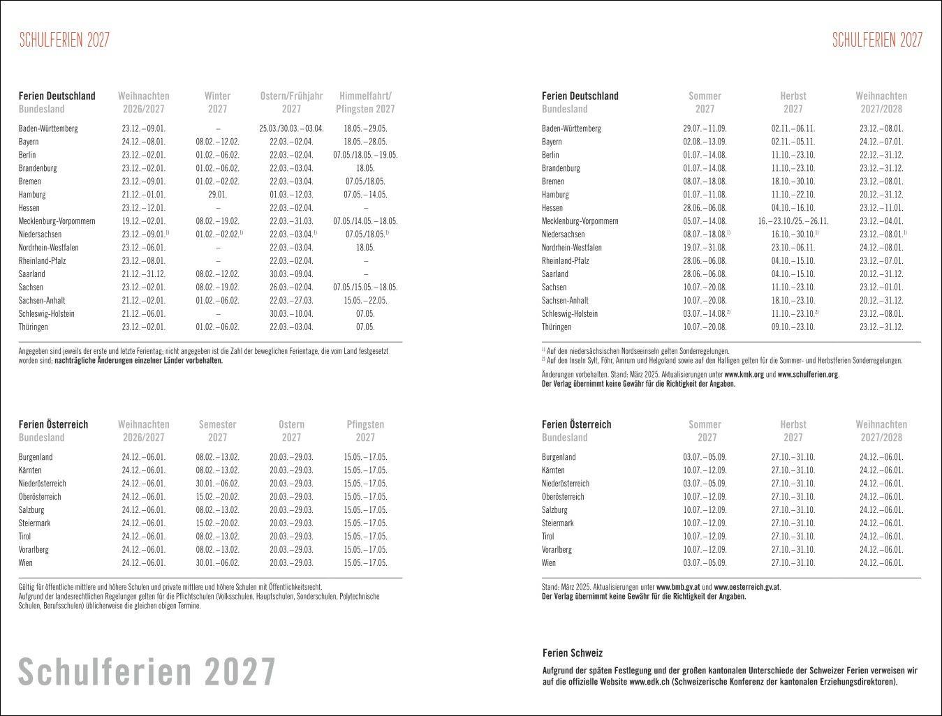 Beispielinhalt (Bild) Mama AG Familienplaner Buch A5 2027