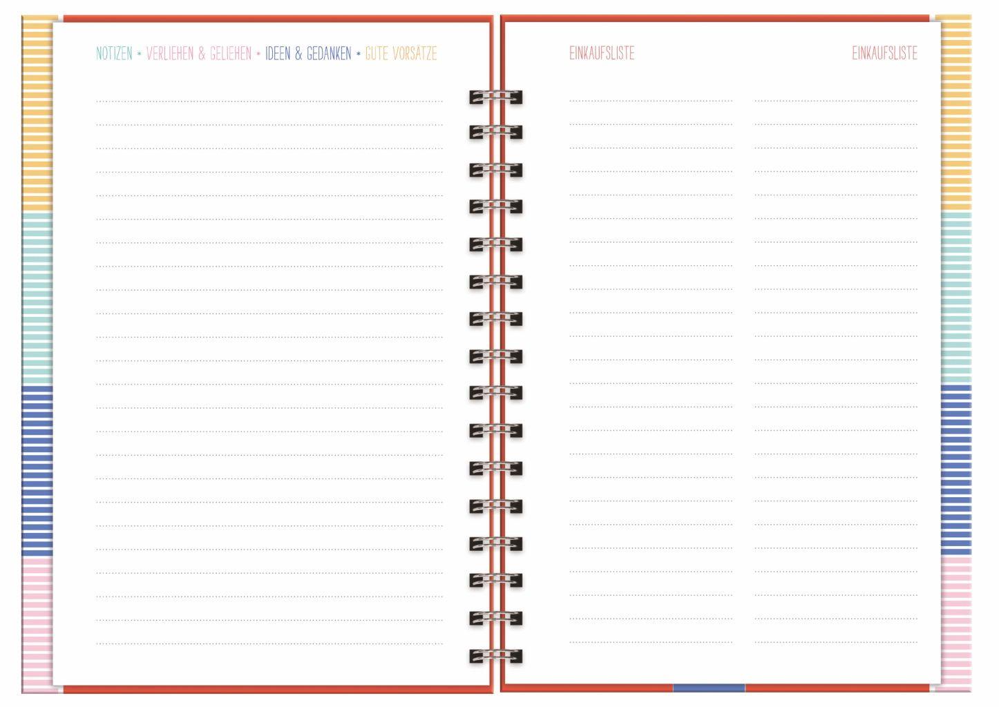 Beispielinhalt (Bild) Mama AG Familienplaner Buch A5 2027