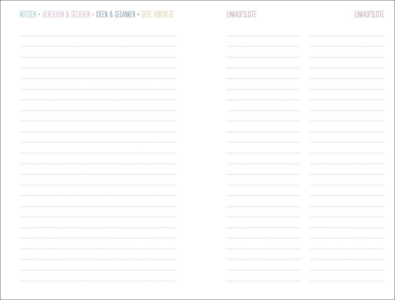 Beispielinhalt (Bild) Mama AG Familienplaner Buch A5 2027