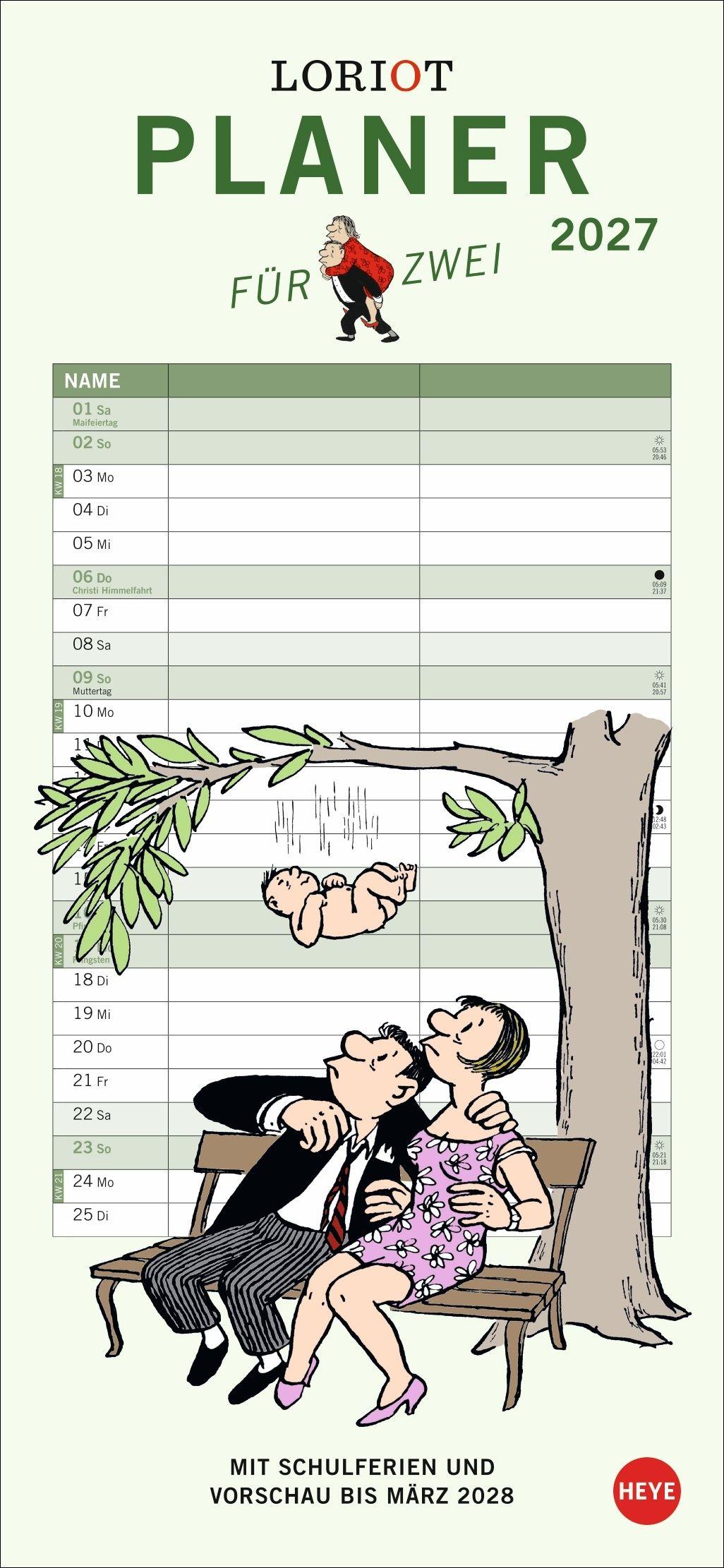 Vorderes Coverbild Loriot Planer für zwei 2027