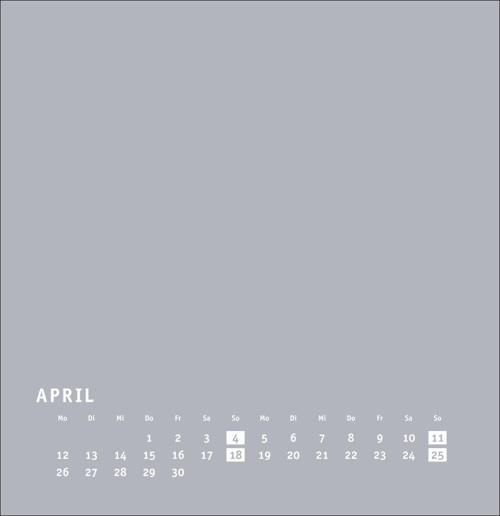 Beispielinhalt (Bild) Premium-Bastelkalender silbergrau groß 2027