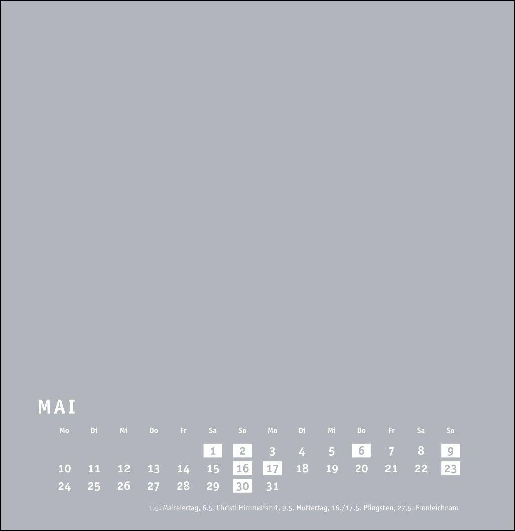 Beispielinhalt (Bild) Premium-Bastelkalender silbergrau groß 2027