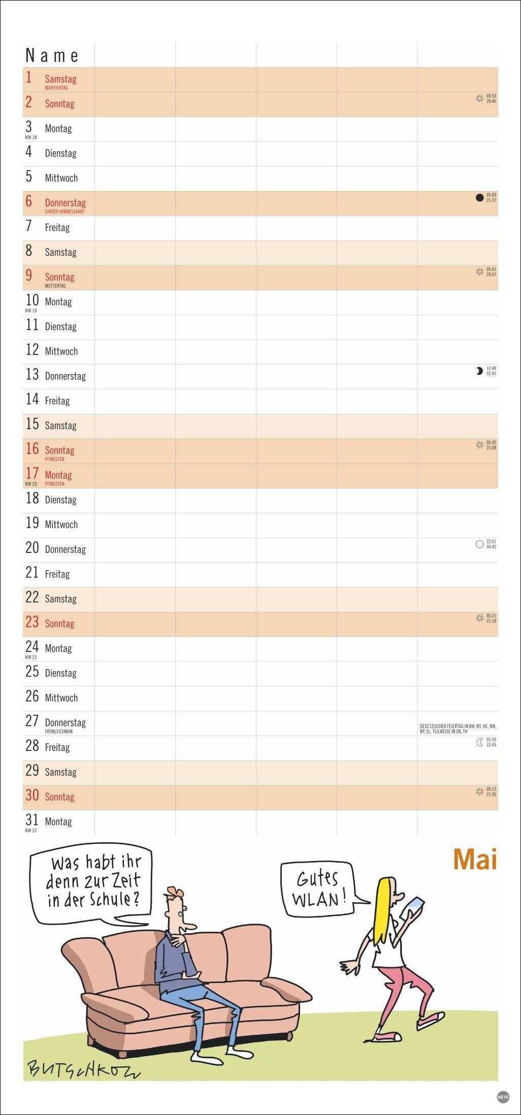 Beispielinhalt (Bild) Peter Butschkow: Familienplaner 2027