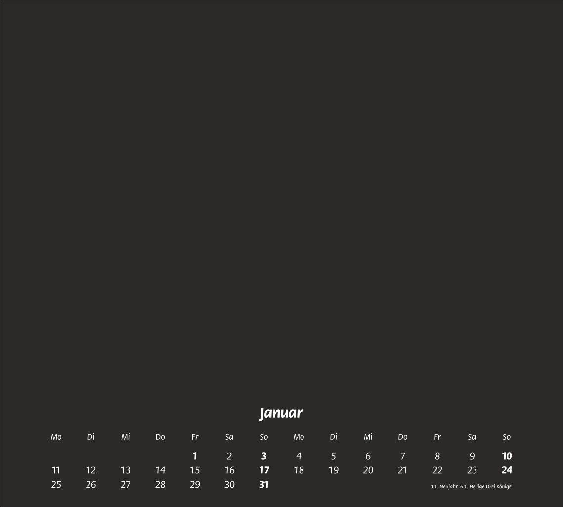 Beispielinhalt (Bild) times&more Bastelkalender schwarz 2027