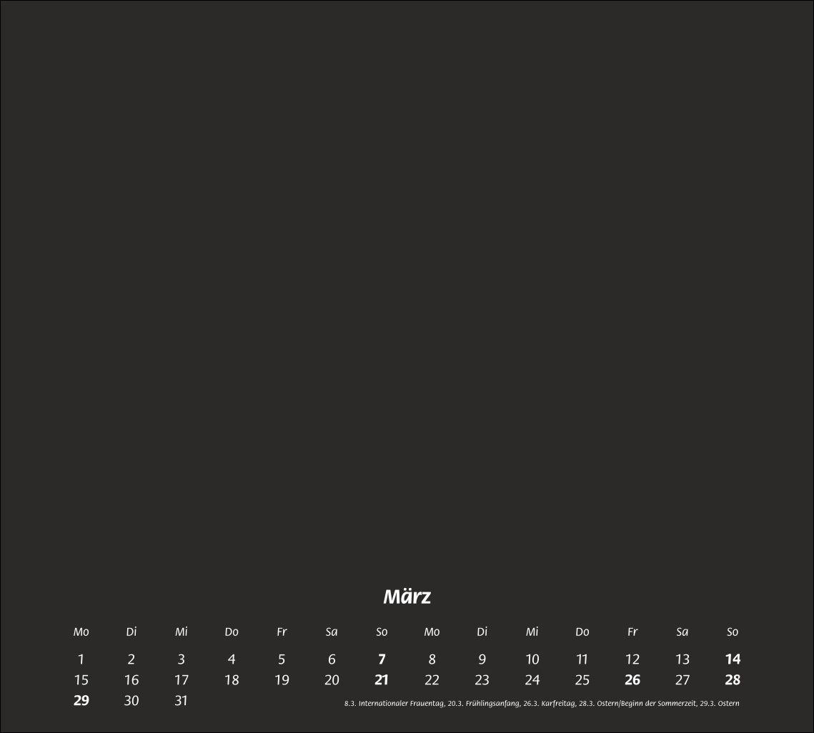 Beispielinhalt (Bild) times&more Bastelkalender schwarz 2027