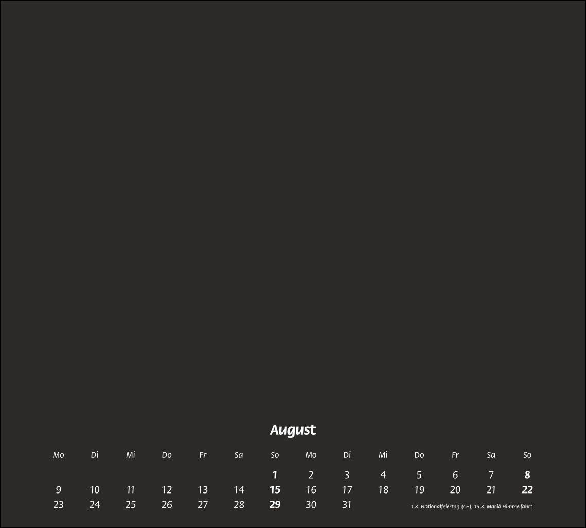 Beispielinhalt (Bild) times&more Bastelkalender schwarz 2027