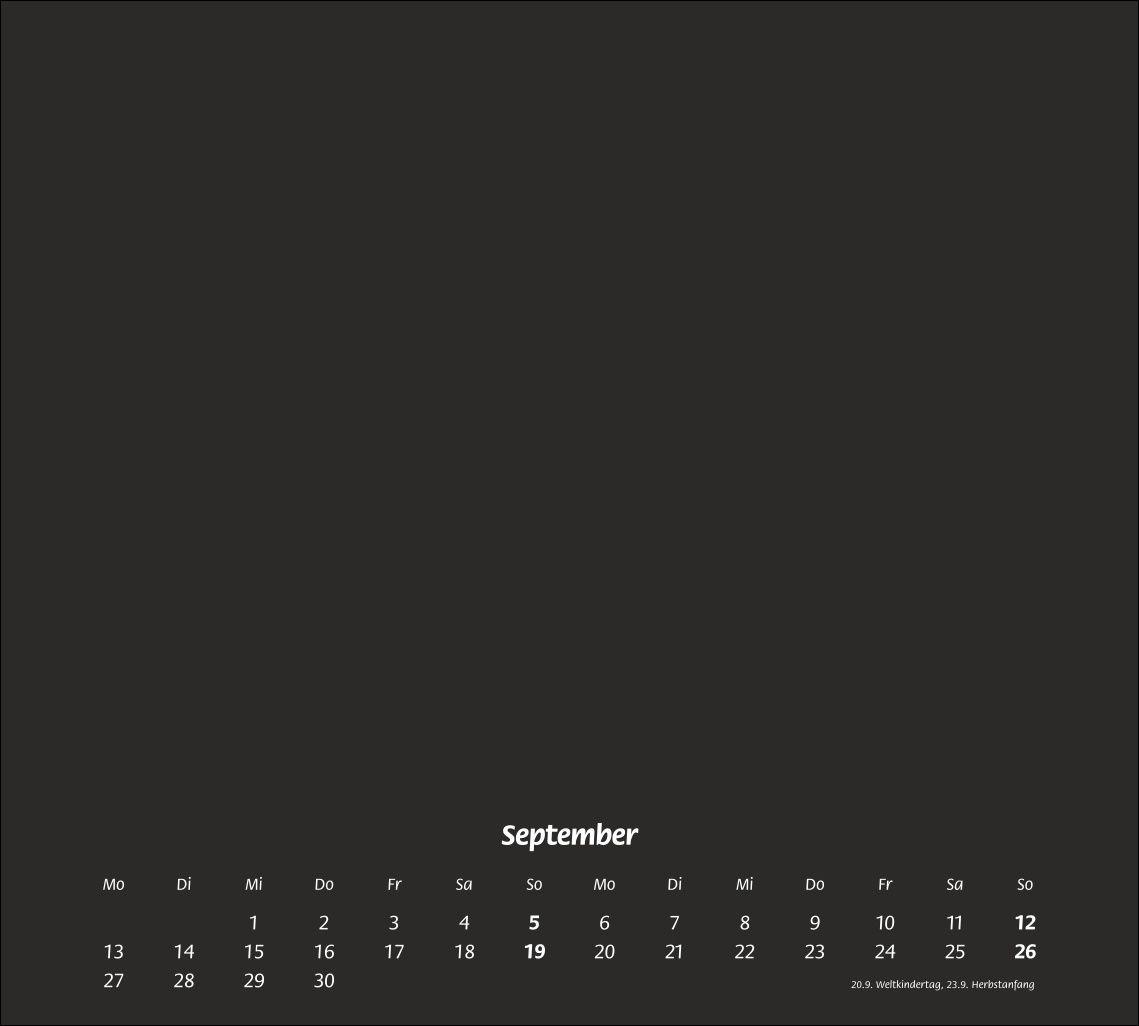 Beispielinhalt (Bild) times&more Bastelkalender schwarz 2027