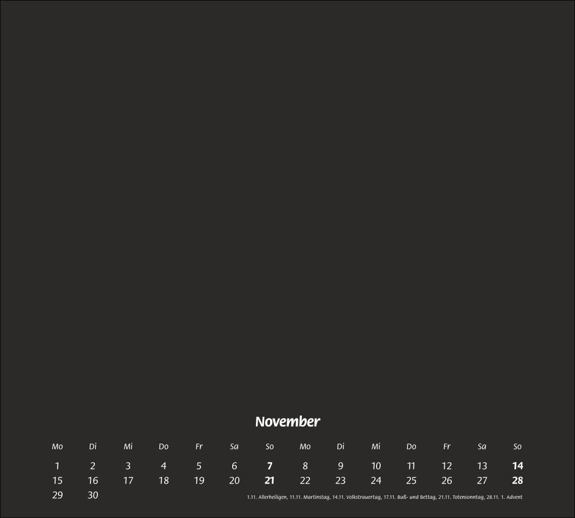 Beispielinhalt (Bild) times&more Bastelkalender schwarz 2027