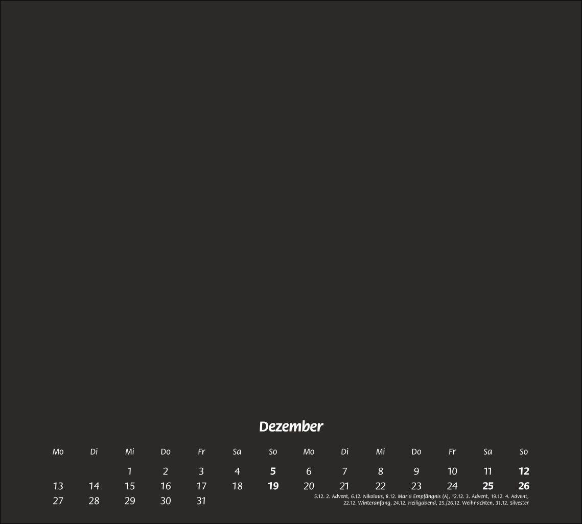 Beispielinhalt (Bild) times&more Bastelkalender schwarz 2027