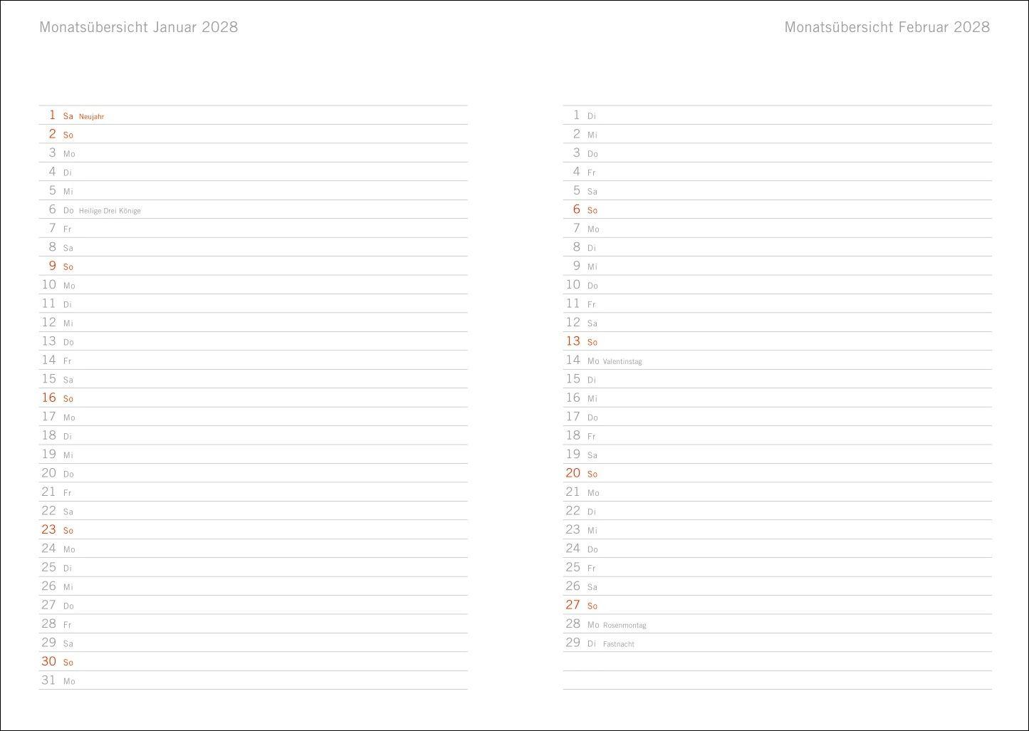 Beispielinhalt (Bild) Loriot Agenda A5 2027
