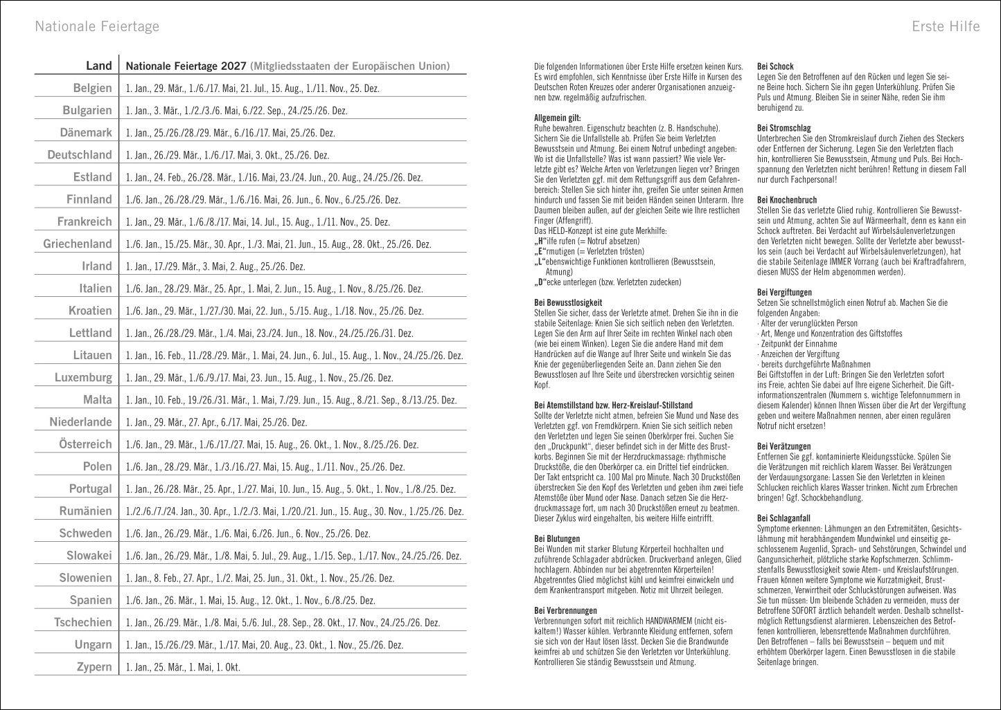 Beispielinhalt (Bild) Loriot Agenda A5 2027