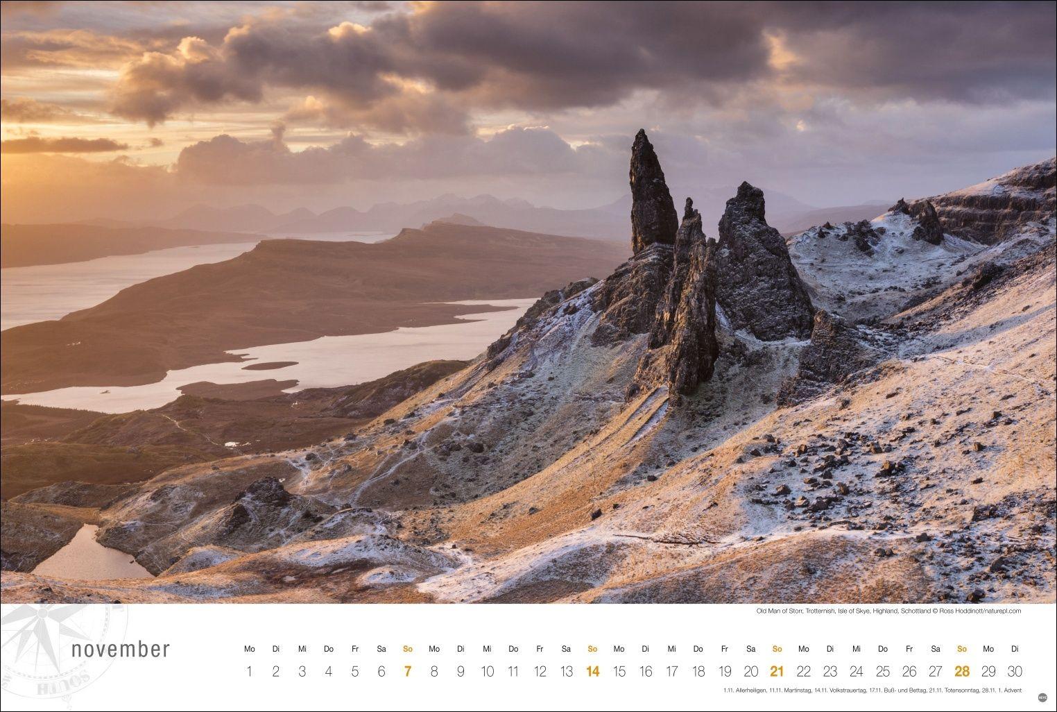 Beispielinhalt (Bild) Schottland Globetrotter Kalender 2027 - Von wilden Küsten, Seen und Bergen