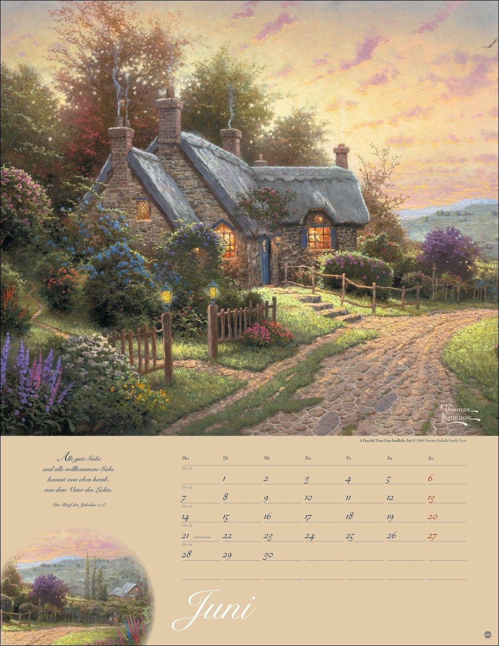 Beispielinhalt (Bild) Thomas Kinkade: Land im Licht Kalender 2027