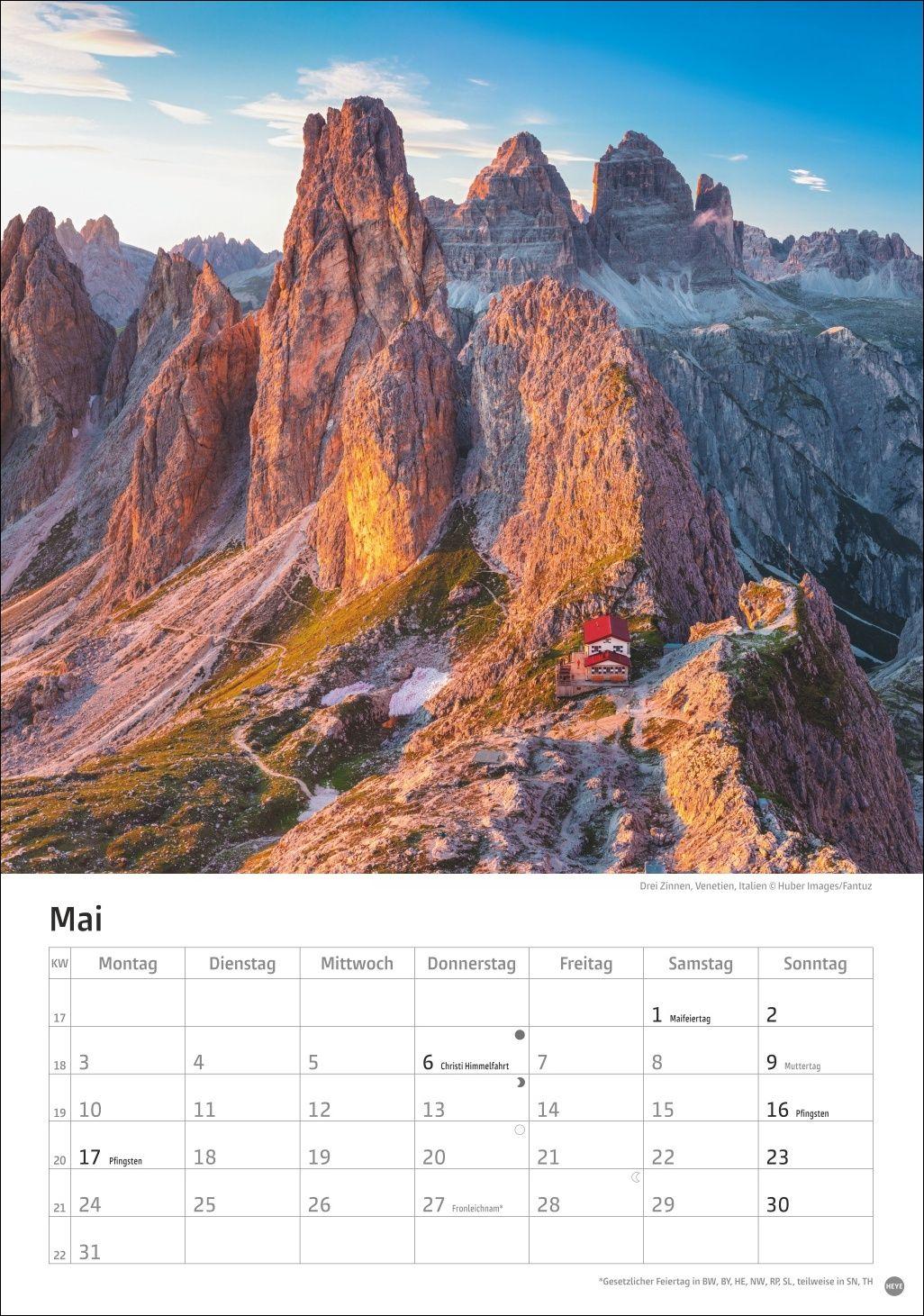 Beispielinhalt (Bild) Alpen Kalender 2027