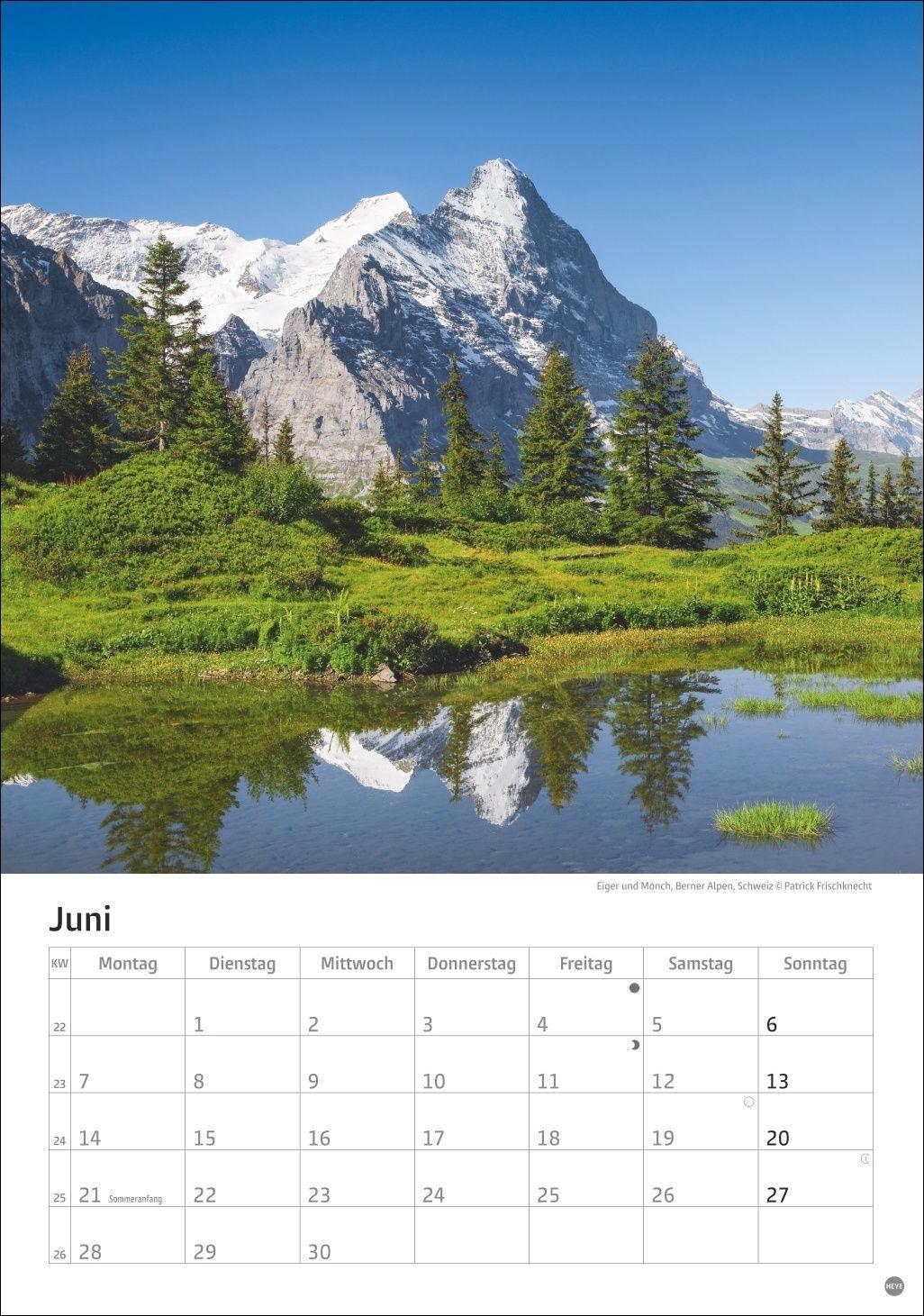 Beispielinhalt (Bild) Alpen Kalender 2027