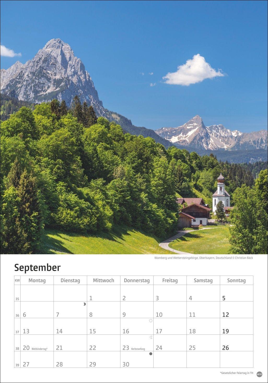 Beispielinhalt (Bild) Alpen Kalender 2027