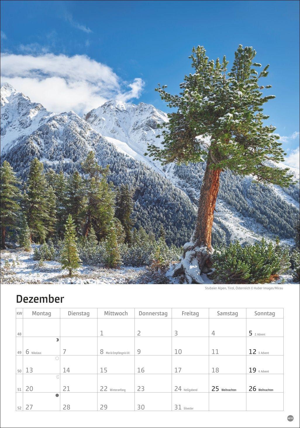 Beispielinhalt (Bild) Alpen Kalender 2027