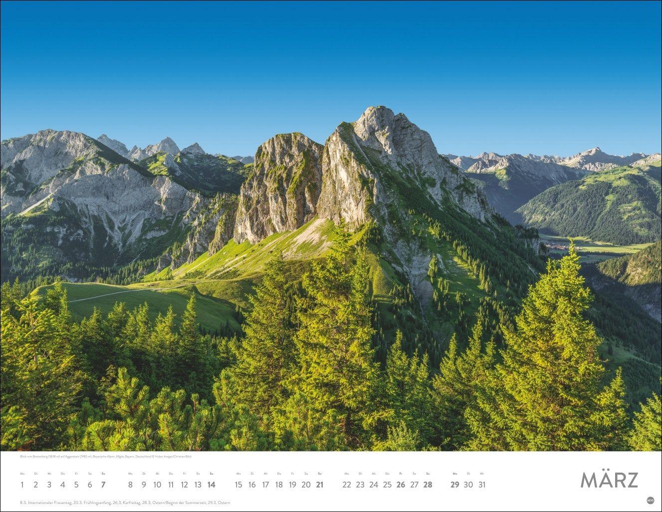 Beispielinhalt (Bild) Faszination Alpen Posterkalender 2027