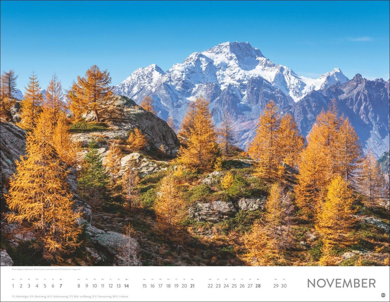 Beispielinhalt (Bild) Faszination Alpen Posterkalender 2027
