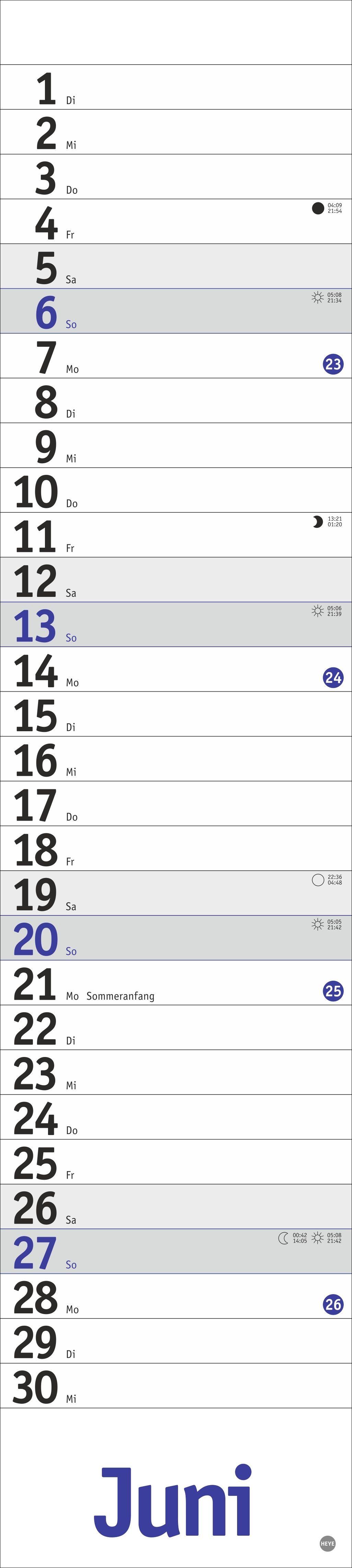 Beispielinhalt (Bild) Langplaner, blau 2027