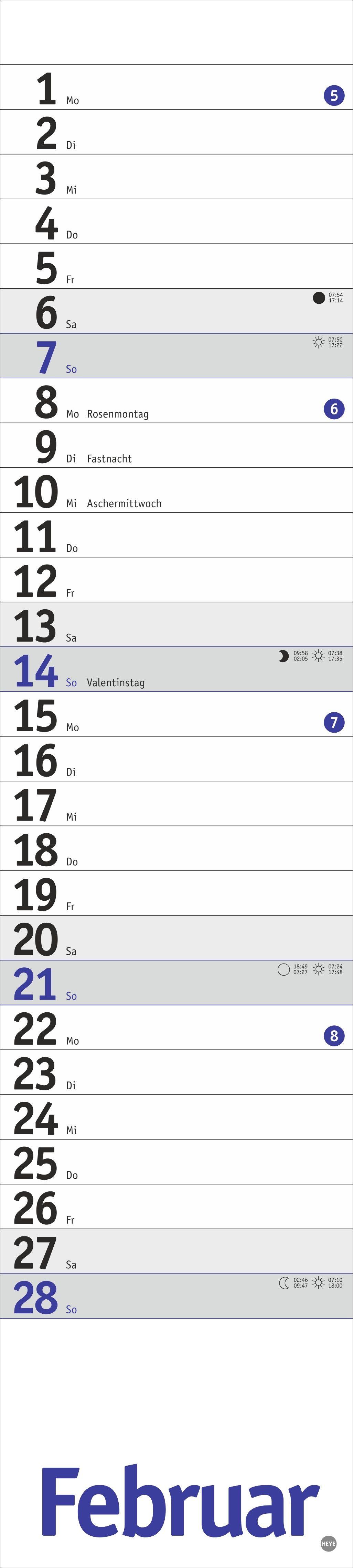 Beispielinhalt (Bild) Langplaner, blau 2027
