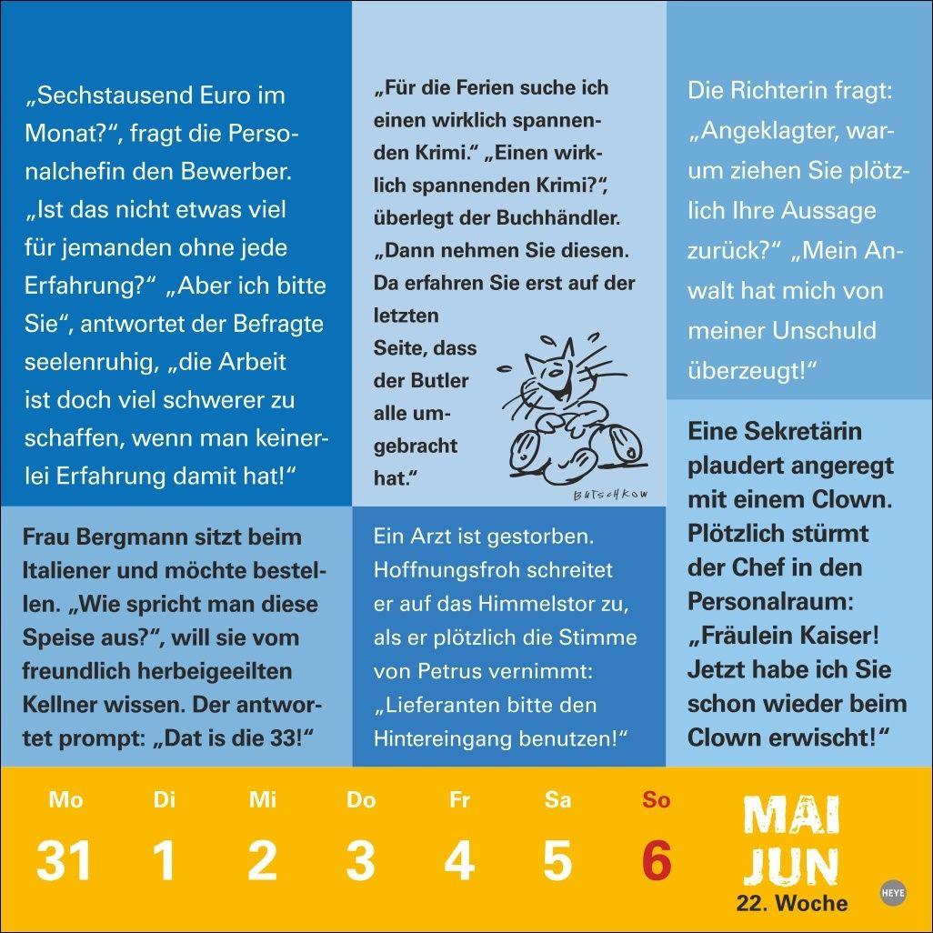 Beispielinhalt (Bild) Witze fürs Klo Kalender 2027