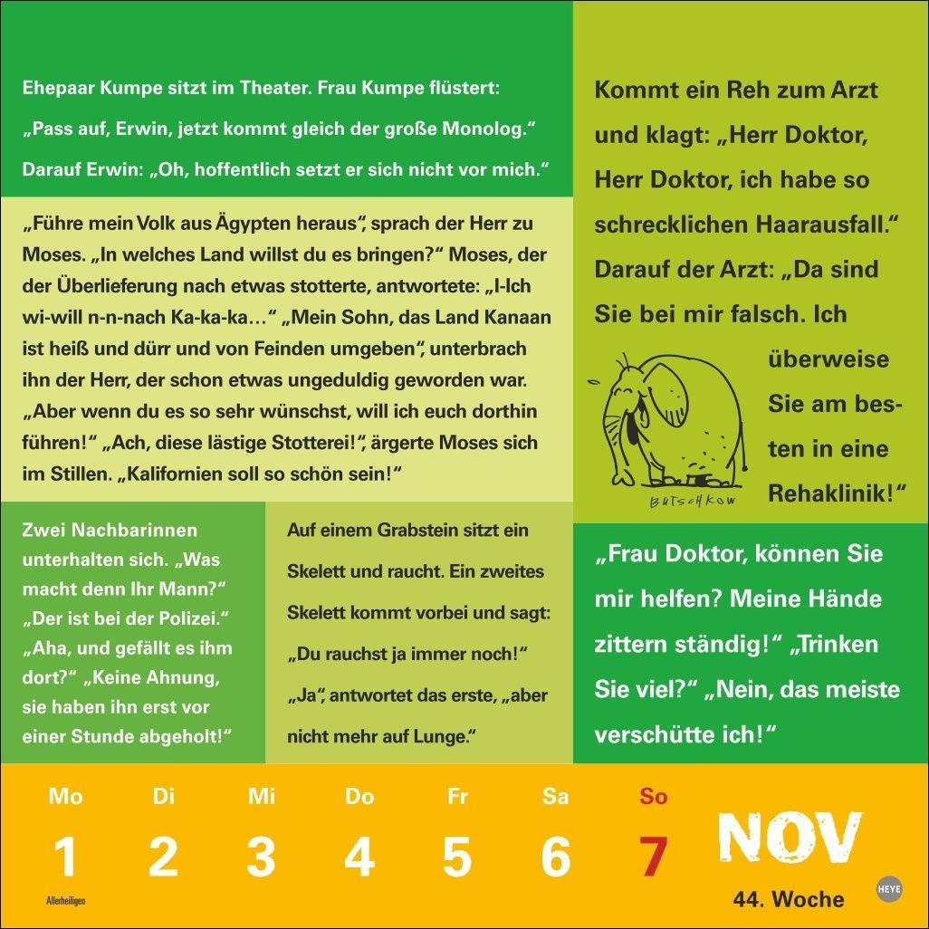 Beispielinhalt (Bild) Witze fürs Klo Kalender 2027