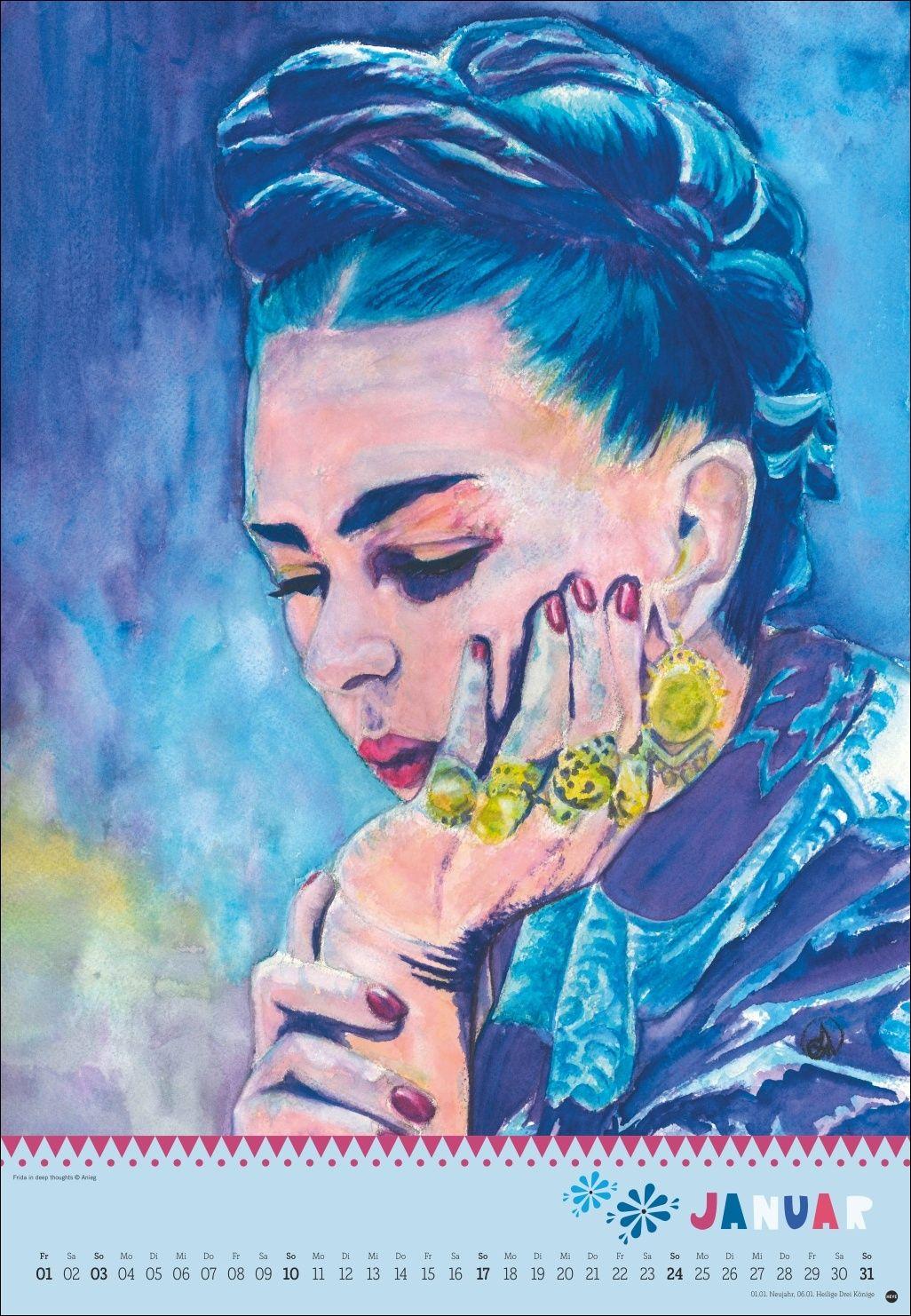 Beispielinhalt (Bild) Frida Posterkalender 2027